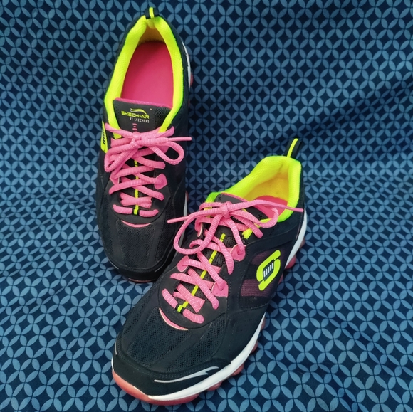 Skechers - women's pink skech air sport cross training sneakers. Size- 8.5 - Picture 3 of 7